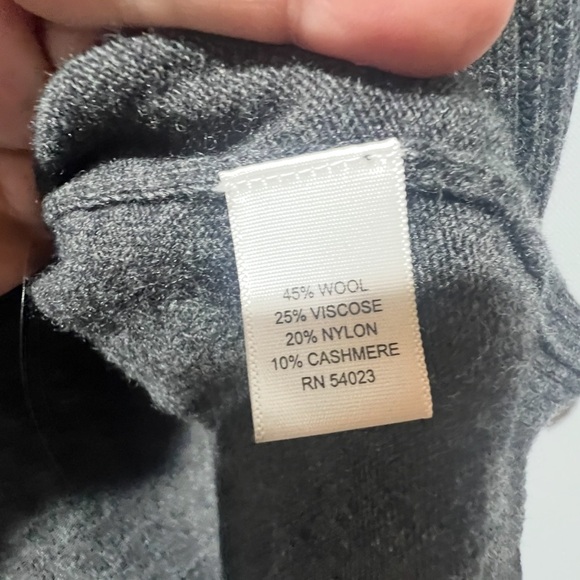 Banana Republic Gray Wool Cashmere Blend Open Front Cardigan Size M - Picture 6 of 6